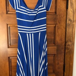Loft cross back, open back dress medium tall